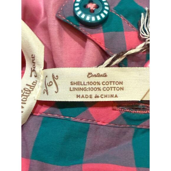 NWT Matilda Jane Plaid to See You Pink Purple Green Long Sleeve Dress size 6 - Picture 10 of 12